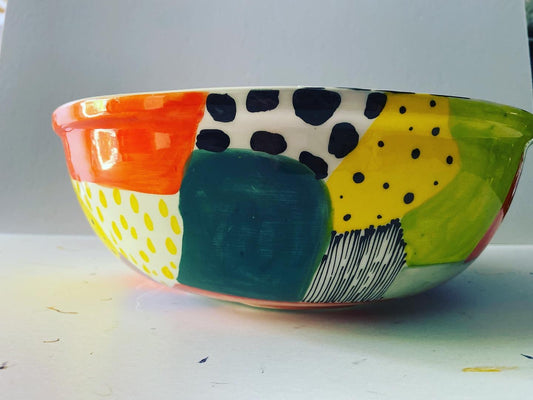 Salad bowl patchwork design